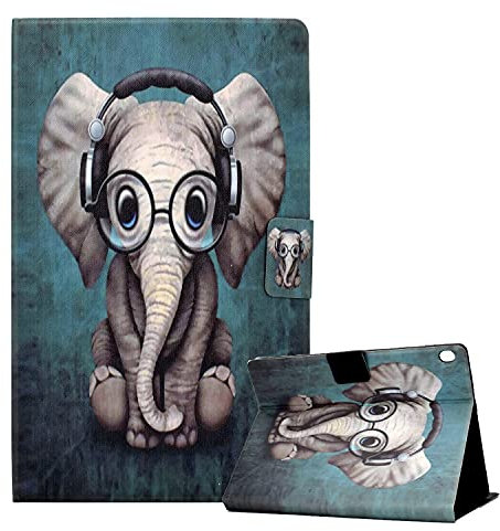 CXTCASE Funda para Lenovo Tab M10 10.1 2019 TB-X505L/TB-X505F/TB-X605L/TB-X605F Folio TPU+PU Función de Soporte Protectora Smart Cover Tableta Carcasa Lenovo Tab M10 10.1 2019, Elefante