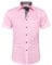 J.VER Men's Dress Shirt Short Sleeve Regular Fit Formal Shirt Button Down Business Casual Wedding Work Office Stretch Non Iron Pink M