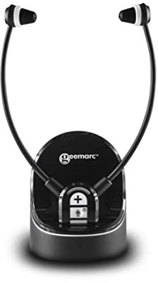 Geemarc CL7370 - Auriculares Estetoscópicos Amplificados para TV - Pueden Utilizarse como Amplificador de Escucha que Amplifica el Sonido Ambiente - Versión ES