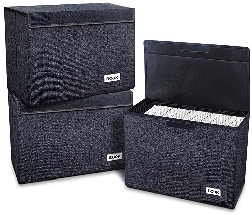 Leffis 3 Pack Comic Book Storage, Comic Book Box 15.5 X 7.5 X 11.3, Collapsible Comic Short Box with Lids Holds 150 Comics Heavy Duty Comic Book Bin Container