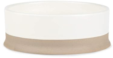 Scruffs Scandi Non Tip Stoneware Pet and Water Dog Food Bowl 20 cm x 20 cm x 7 cm Cream