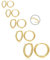 NEVEGE Ohrringe Creolen Gold für Damen - 14K Vergoldete Hypoallergene Huggie Kleine Leichte Creolen - 6/8/10/12/14 mm für Mädchen