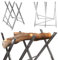 Chevalet de Scie pour Tronçonneuse, Chevalet de sciage pliable 150 kg métal zingué jardin dents porte-bûches support de coupe tréteau de sciage tronçonneuse (84 * 80 * 80cm, 3 colonnes)