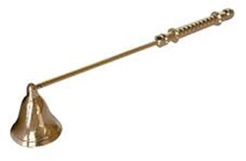 Exclusive Global Vintage 25,4 cm Messing Kerzenlöscher - Wohnkultur Indien - Diwali & Weihnachten - Unparfümiert