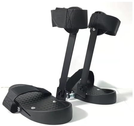 LUCEAE Beinstütze für motorisierten Pedaltrainer mit elektrischem Pedaltrainer, Heimfahrrad, motorisierte Trainingsschiene mit Pedal, 1 Paar – Schwarz