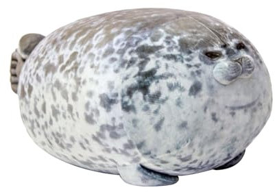 Kiuiom Linda Almohada De Felpa De Focas,Foca De Peluche De Juguete,Animal Focas Gris Toy,Chubby Seal Pillow,Peluche Cruzando Felpa,Juguete De Peluche De Animales,Felpa para Abrazar Cojín Trasero,20CM