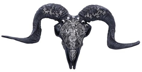 Nemesis Now Baphomet's Veneration Skull Wall Plaque 53cm, Resin, Hanging Baphomet Skull Wall Plaque, Baphomet Décor, Mythical Goat Skull Ornament, Cast in the Finest Resin, Expertly Hand-Painted