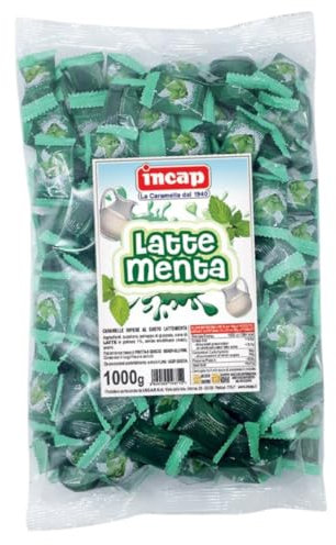 Caramelle Ripiene Incap Gusto Latte e Menta da 1 kg Senza Glutine