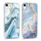 Xylota 2 Stück Handyhülle für iPhone 7 Plus/iPhone 8 Plus 5,5 Hülle, Durchsichtig Aesthetic Marmor Muster Case, Transparent Weich Silikon Dünn TPU Stoßfeste Schutzhülle Frauen Mädchen Cover, 01