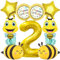 9 Stück 2 Jahre Biene Geburtstag Deko, 2. Mädchen Geburtstag, Biene Folienballon, Biene Geburtstagsdeko 2 Jahre, Bienen Luftballons Geburtstag, Luftballon 2. Geburtstag für Junge Mädchen