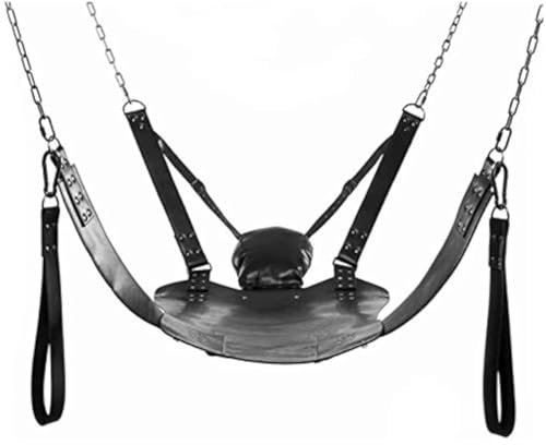 ZQ Couples SM Bondage Amour Balançoires Sexe Hamac Balançoire en Cuir, Hamac De Lit Et Oreiller Jeux pour Adultes Jouets Sexuels Swing pour Adultes, Chaise De Sexe BDSM sans Support