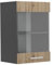 Vicco Küchenglasschrank R-Line, Glashängeschrank, Artisan-Eiche/Anthrazit, 40 cm