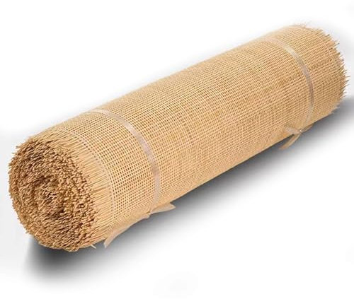 RHUIRKF Natural Ratán Rollo para Muebles, 70cm de Ancho Natural Caña Correas Hoja de Malla Abierta, Natural Tejido Tela Rollo de Caña Ratán Material para Silla Gabinete Bricolaje(35x100cm)