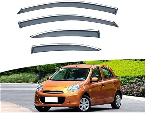 LPOOSAKW Auto Windabweiser für Nissan Micra (K13) (Facelift 2013) 2013-2017, Seitenfenster Regenschutz Regenabweiser.