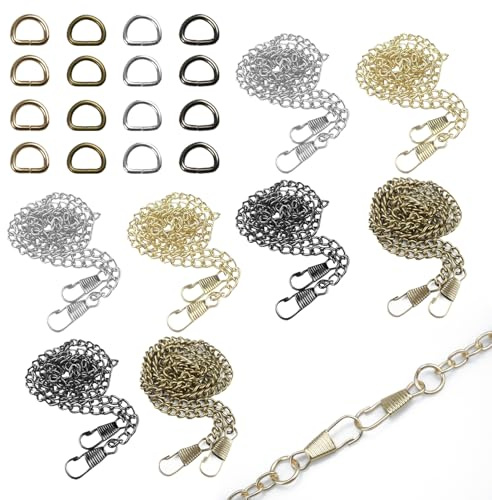 wocpvm 8 unidades de cadena de bolsillo de metal para el hombro