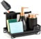 Spülbecken Organizer Spülbecken Caddy Organizer Edelstahl Utensilien Korb für Küche & Badezimmer mit Abflusspfanne, Schwamm Bürste Seifenschale Halter
