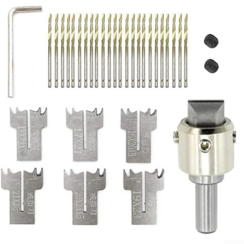 ZAMETTER 30PCS Ring Drill Bit Set 16-21mm Wood Ring Drill Bit Bead Making Set