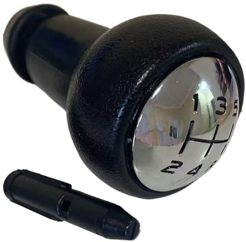 Amazleer 5 Gang Schaltknauf Manuell Kompatibel mit Peugeot 206 207 307 308 407 / Citroen C2 C3 C4 Picasso 2403.CN (Schwarz)