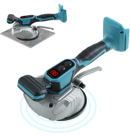Strumento vibrante per piastrelle compatibile con batteria Makita 18 V/21 V, senza fili, con vibrazione a 8 velocità e display digitale, per pavimenti e piastrelle (batteria non inclusa)