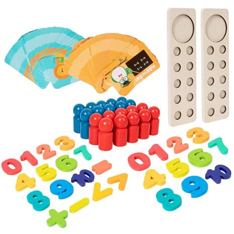 Mathe-Spiele für Kinder von 5 bis 7 Jahren, Mathe-Spielzeug für Kinder von 5 bis 7 Jahren - Mathe-Spielzeug Mathe Manipulatives Vorschulspielzeug,Additions- und Subtraktionsspiele, Lern- und Bildungss