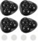 QUARKZMAN 1Set Ruedas Autoadhesivas, Polea Pegajosa de 38x37x14mm, Rueda Universal de 360° para Cafetera Tostadora Contenedores de Almacenamiento Cubo de Basura(Negro)