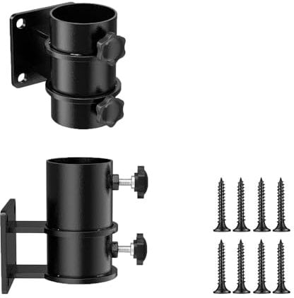 TopHomer Confezione da 2 supporti per ombrelloni da patio, base per ombrellone da parete, per ringhiere, balcone o cortile esterno, per un'installazione sicura dell'ombrellone