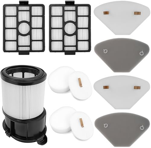 Filter Kompatibel mit Shark IP3251/ IP3251C/ IP3252/ IP1251 Staubsaugerzubehör, 11 Stück Filter-Set Waschbare und Wiederverwendbare Staubsauger-Ersatzfilter