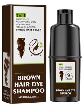 Braun Färbendes Shampoo, Hair Dye Shampoo, Natürliche Langzeit-Brauntöne, Sanfte Farbverstärkung Und Reinigung, Für Alle Haartypen, Einfache Anwendung, Intensiviert Farbtiefe Und Haarstruktur