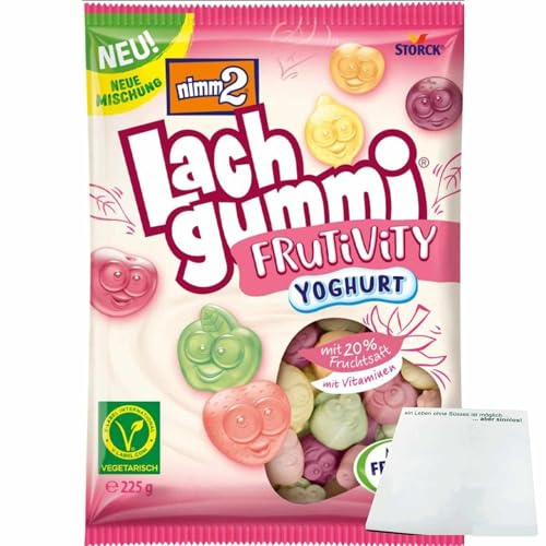 usy Bundle für nimm2 Lachgummi Frutivity Yoghurt 3er Pack (3x225g Packung) + usy Block