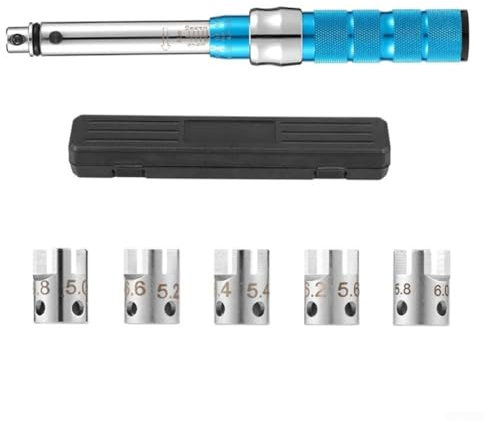 wenyouya Juego de llaves de radios de 210 NM con 10 cabezales de llave intercambiables para motocicleta y moto de cross