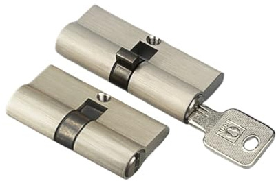 Barillet Porte D'entrée,Cylindre Serrure 2 verrous avec 8 mêmes clés Longueur70mm Hauteur 29mm Verrouillage de 29 mm Les deux côtés pour la serrure porte d'intérieur