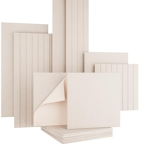 AKUSTIKO Akustikpaneele Selbstklebend 60x60cm - 4 Stück Beige Akustik Wandpaneele Schallschutz & Raumakustik Panels Filz 9mm Hexim Decken- & Wandverkleidung Raumklang Verbesserung (1.44m²)