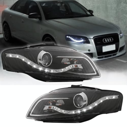 LED Scheinwerfer Set für Audi A4 B7 + 8H schwarz 11.2004-03.2008