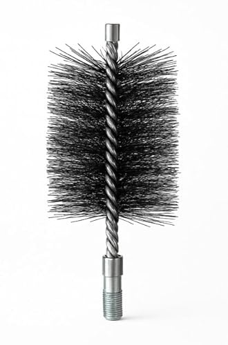 Ofenrohrbürste Drahtbürste Kaminbürste Heizkesselbürste Kaminofenbürste Kaminbesen Rohrbürste aus formstabilem Stahldraht Kaminkehrerqualität (70mm)
