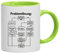 Lustige Geschenkidee Bürohumor Büro Kaffeetasse 2-farbige Tasse Problemlösung, Größe: onesize,weiß/hellgrün