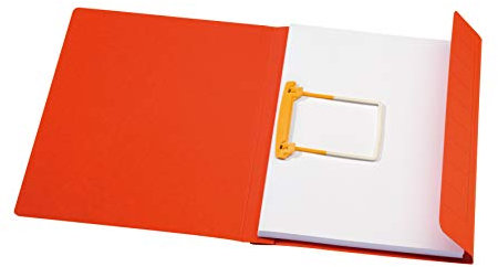 Jalema 3103715 Clipmappe Secolor Folio, Schnellhefter Pappe zum abheften, JalemaClip-Heftmechanik, Karton, 10er Pack, rot