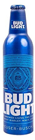 BUD LIGHT® - Aluminium Flasche 6 x 473ml amerikanisches Bier, American Beer | Das NO.1 aus den USA als Original Importware, auch als perfektes Bier Geschenk für Männer
