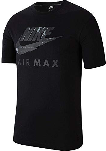 Nike Air Max kurzärmliges Herren-T-Shirt Gr. M, Schwarz