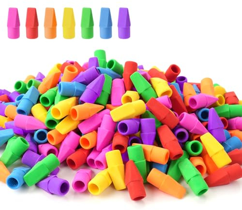 Sooez Erasers, 120 Pack Pencil Top Erasers, Cap Eraser Toppers Bulk 7-Color