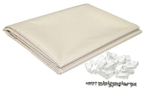 sunprotect 12572 Sonnensegel für Seilspann-Markise, 3,3 x 1,4 m, inkl. Laufhaken, Sonnenschutz für Pergola Wintergarten Terrasse, beige (1 Set)