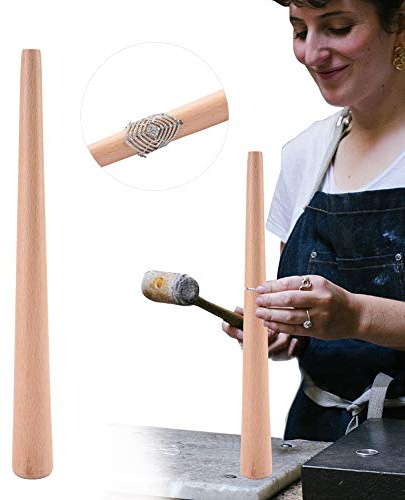 JULYKAI Pratica Asta per mandrino ad Anello Resistente al Calore, Strumento per Gioielli con mandrino per Anello in Legno, Robusta per sostenere Anelli gioiellieri Che Fanno fiere per la casa