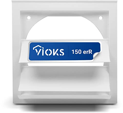 VIOKS Lüftungsgitter mit beweglichen Lamellen Verschlussklappe Jalousie Abschlussgitter Rückstauklappe Ø 150 mm