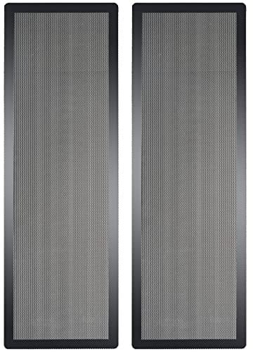 360mm x 120mm Computergehäuse Lüfter Staubfilter PC Mesh Filter Abdeckgitter mit Magnetrahmen, Farbe Schwarz (2 Stück)