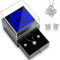 Rosa Eterna,Handmade Rosa Eternal,Rosa Reale Conservata Eterna con Orecchini Collana in Argento 925, Blu Rosa Eterna Rossa per Moglie,Mamma,Regalo Mamma,Regalo Compleanno,Regalo Anniversario per Lei