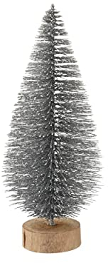 Gift Company Seoul Dekobaum mit Glitzer, Weihnachten, Dekoration, Deko Baum, Grau, H 30 cm, 1026003004