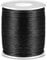 Satin Rattail Cord, Anezus Black Nylon Cord Silky Trim Beading String for Braided Bracelets, Pendants Necklace, Macrame Keychains, Lanyards, Drawstring Bags, Jewelry Making Crafts, Sewing Projects