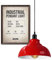 LEDSone Industriel Suspension Luminaire Rétro Lustre Plafonnier Vintage Lampe Éclairage de Plafond Abat-jour en Métal pour Restaurant Salon Chambre Cuisine Bar Couloir (Blanc) (Rouge)