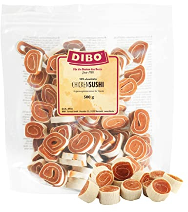 DIBO Chicken Sushi 500g Beutel - der leckere Kau-Snack für Hunde