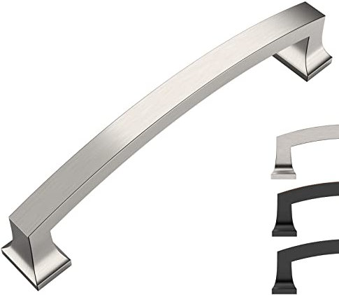 9BUILD 10 Pack 128mm Brushed Satin Nickel Cabinet Pulls Kitchen Cupboard Handles Drawer Handles Zinc Alloy Wardrobe Door Handles