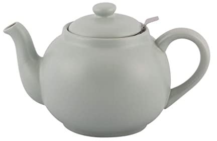 PLINT Simple & Stylish Ceramic Teapot, Globe Teapot with Stainless Steel Strainer, Ceramic Teapot for 6-8 Cups, 1500ml Ceramic Teapot, Flowering Tea Pot, TeaPot for Blooming Tea, Leaf Color